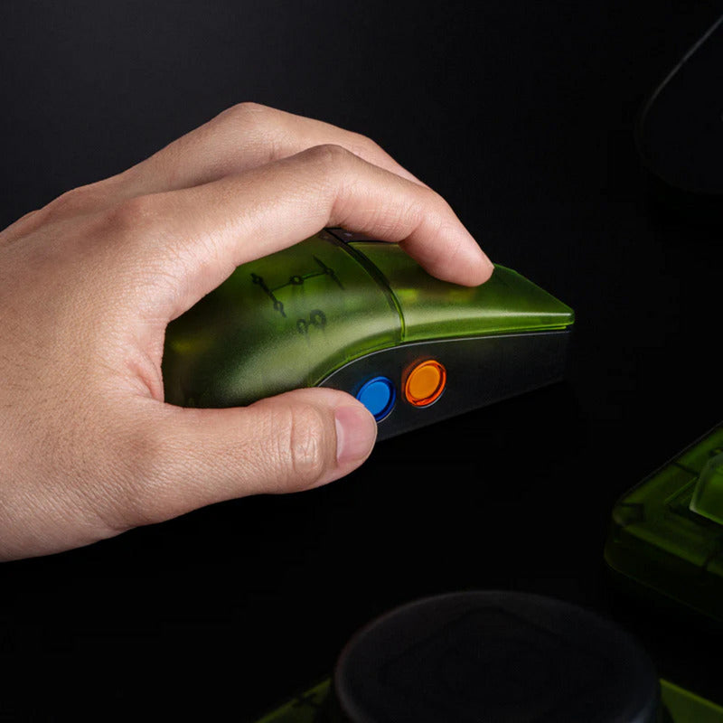 8bitdo retro r8 mouse - xbox edition (groen, 50 - 26000 dpi, bluetooth usb-c 2.4 ghz)