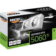 Inno3d geforce rtx 5060 ti twin x2 oc white 16gb grafische kaart (wit, 3x displayport, 1x hdmi 2.1, dlss 4) - afbeelding 3