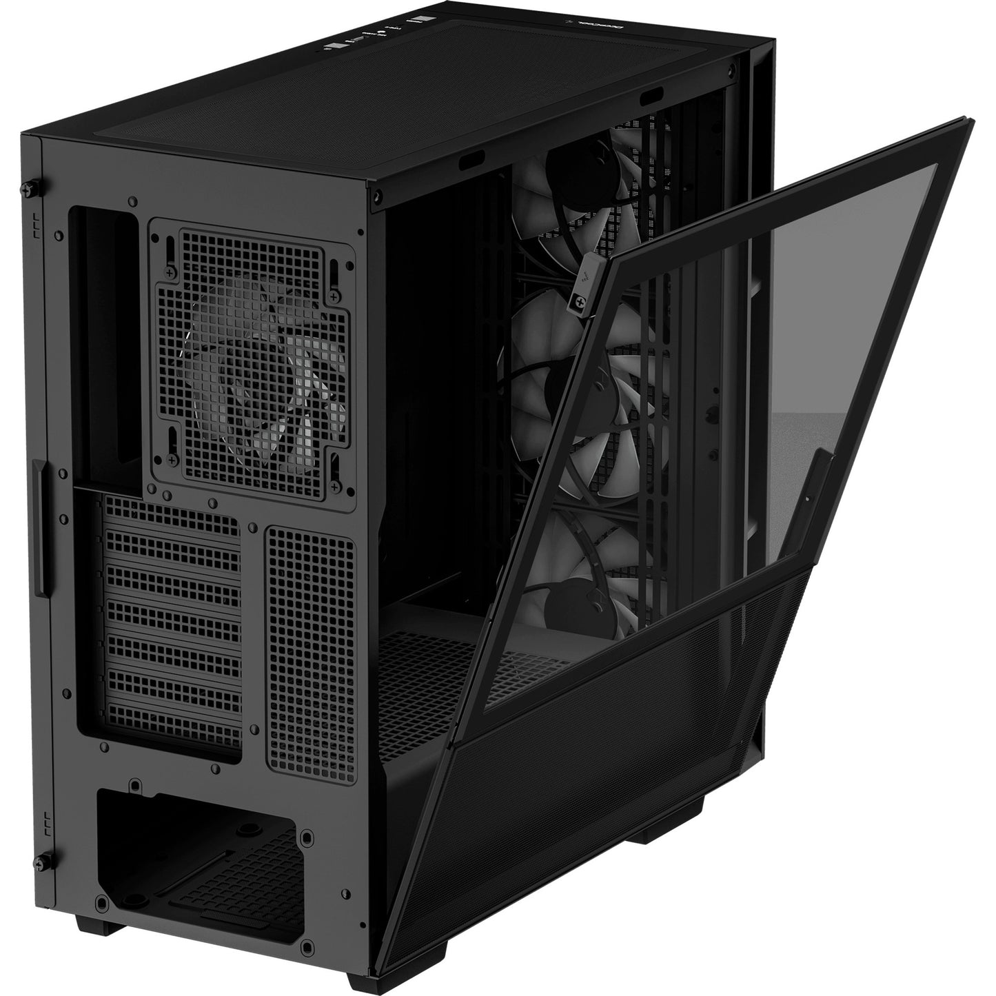 Deepcool ch560 midi tower behuizing (zwart | 1x usb-a | 1x usb-c | rgb | window)