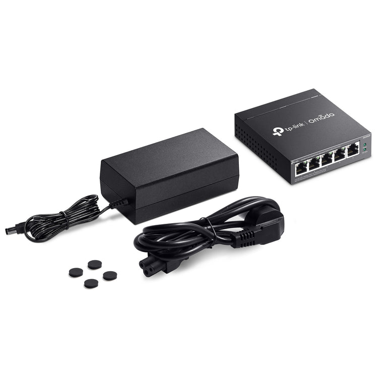 Tp-link omada es205gp switch (zwart, 4x poe+)