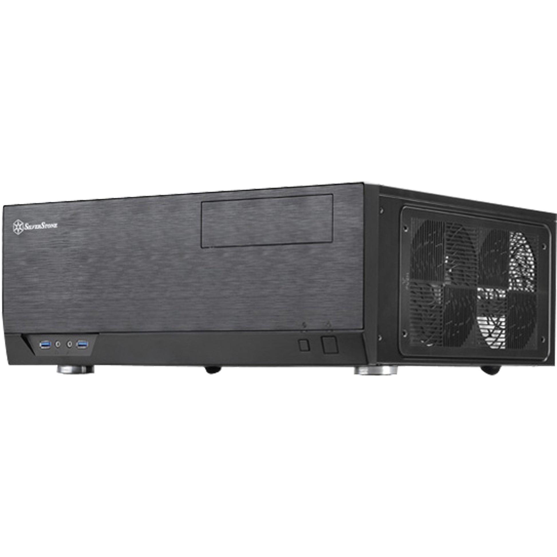 Silverstone sst-gd09b htpc behuizing (zwart | 2x usb-a)