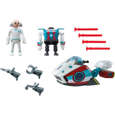 Playmobil super 4 - skyjet met dr. x robot constructiespeelgoed (9003)