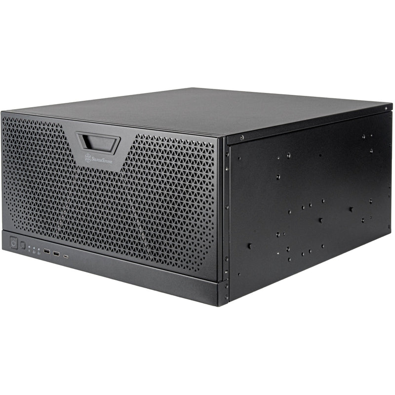 Silverstone rm51 rack behuizing (zwart | 5u | 2x usb-a | 1x usb-c)