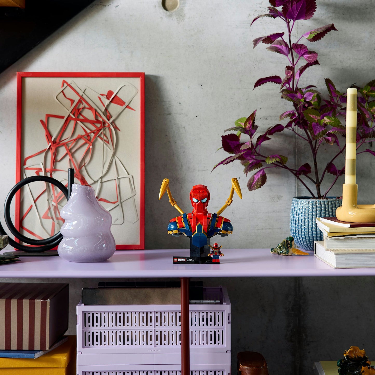 Lego marvel - iron spider-man buste constructiespeelgoed (76326)