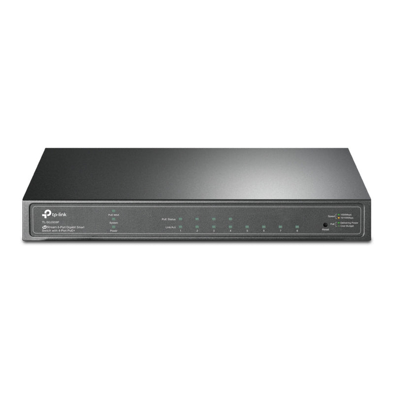 Tp-link omada sg2008p 8-poorts gigabit jetstream smart-switch (zwart, 4x poe+)