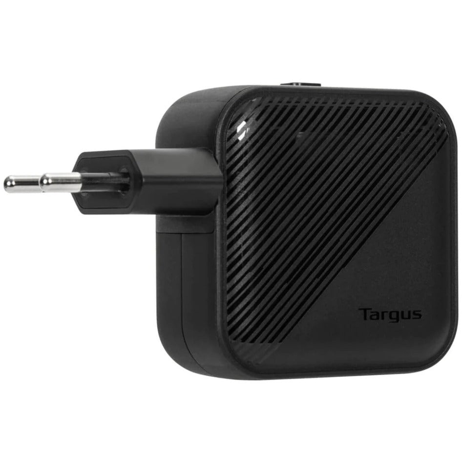 Targus 65w gan wall charger (zwart, 1x usb-c, 1x usb-a)