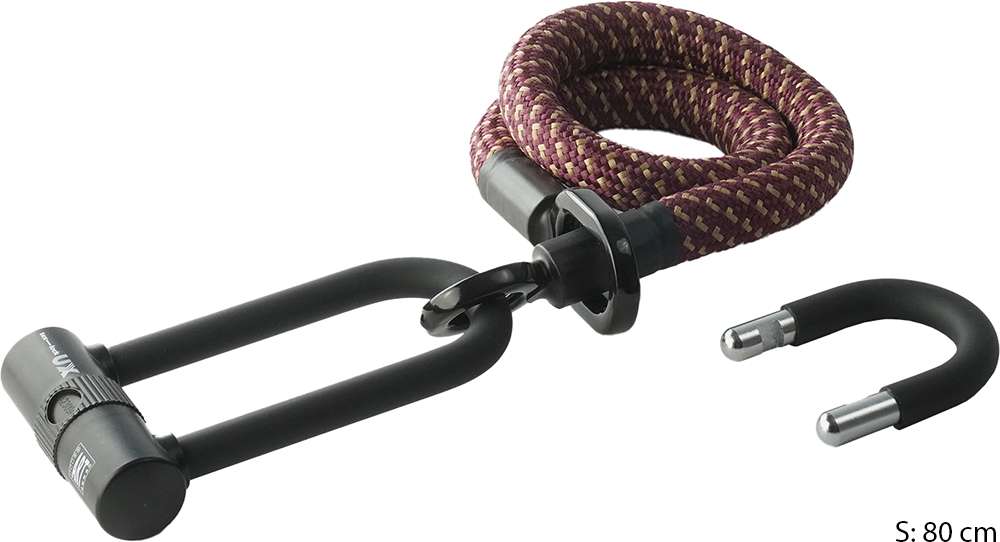 Texlock eyelet u x - u-lock incl. textile cable with steel core