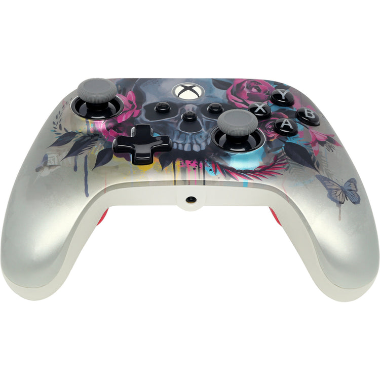 Powera advantage plus bedrade controller voor xbox series x|s - bloom gloom (zilver, xbox series x|s, xbox one, pc)