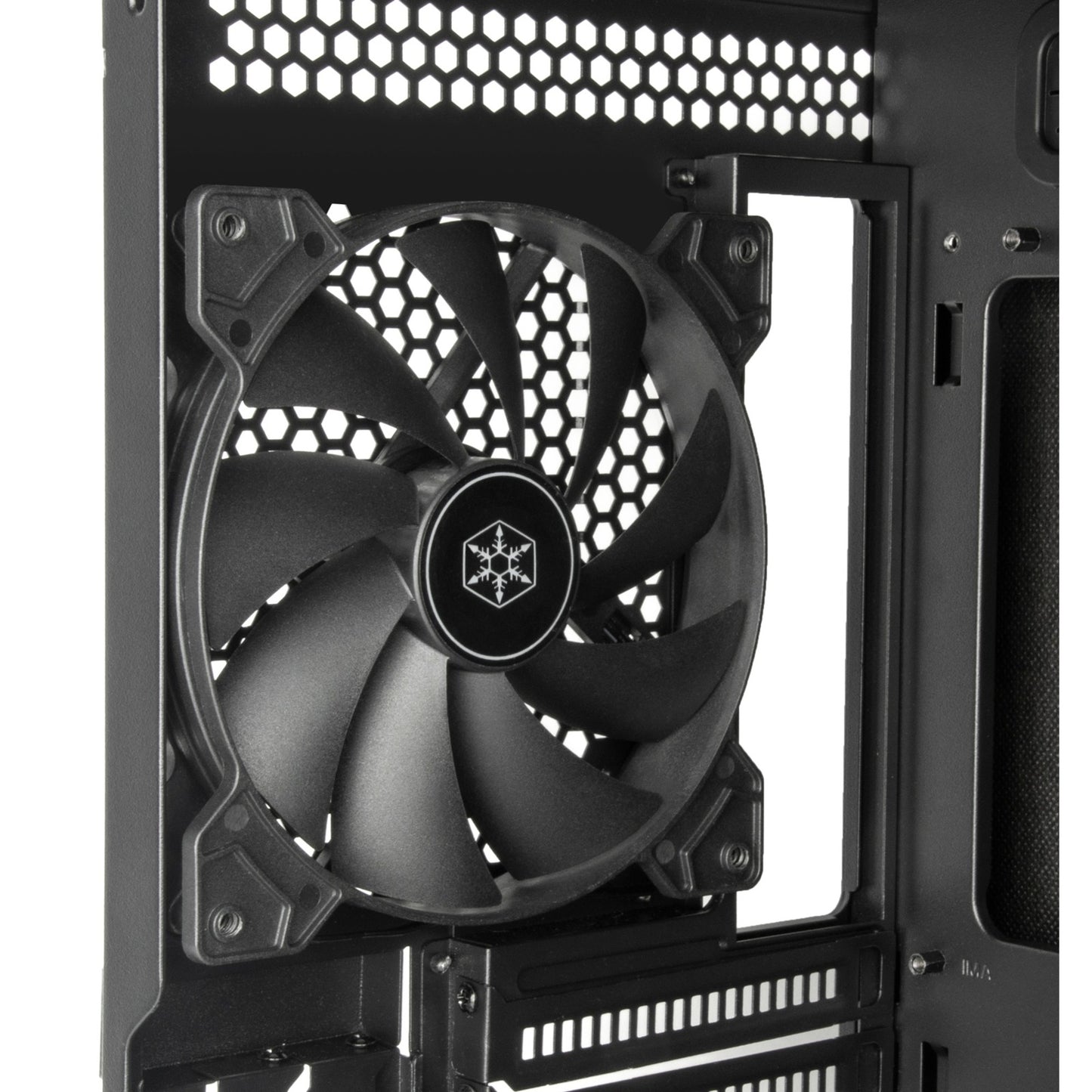 Silverstone sst-sed1-b midi tower behuizing (zwart | 2x usb-a | 1x usb-c)