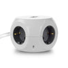Act connectivity stekkerdoos kubus met 3 stopcontacten, 30w power delivery usb-c a poorten, kabellengte 1,5m stekkerdoos (wit, type f)