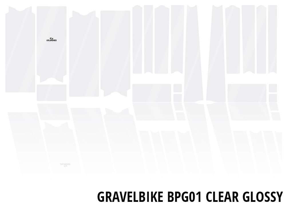 Unleazhed unscratch - gravelbike frame protection film bpg01 clear