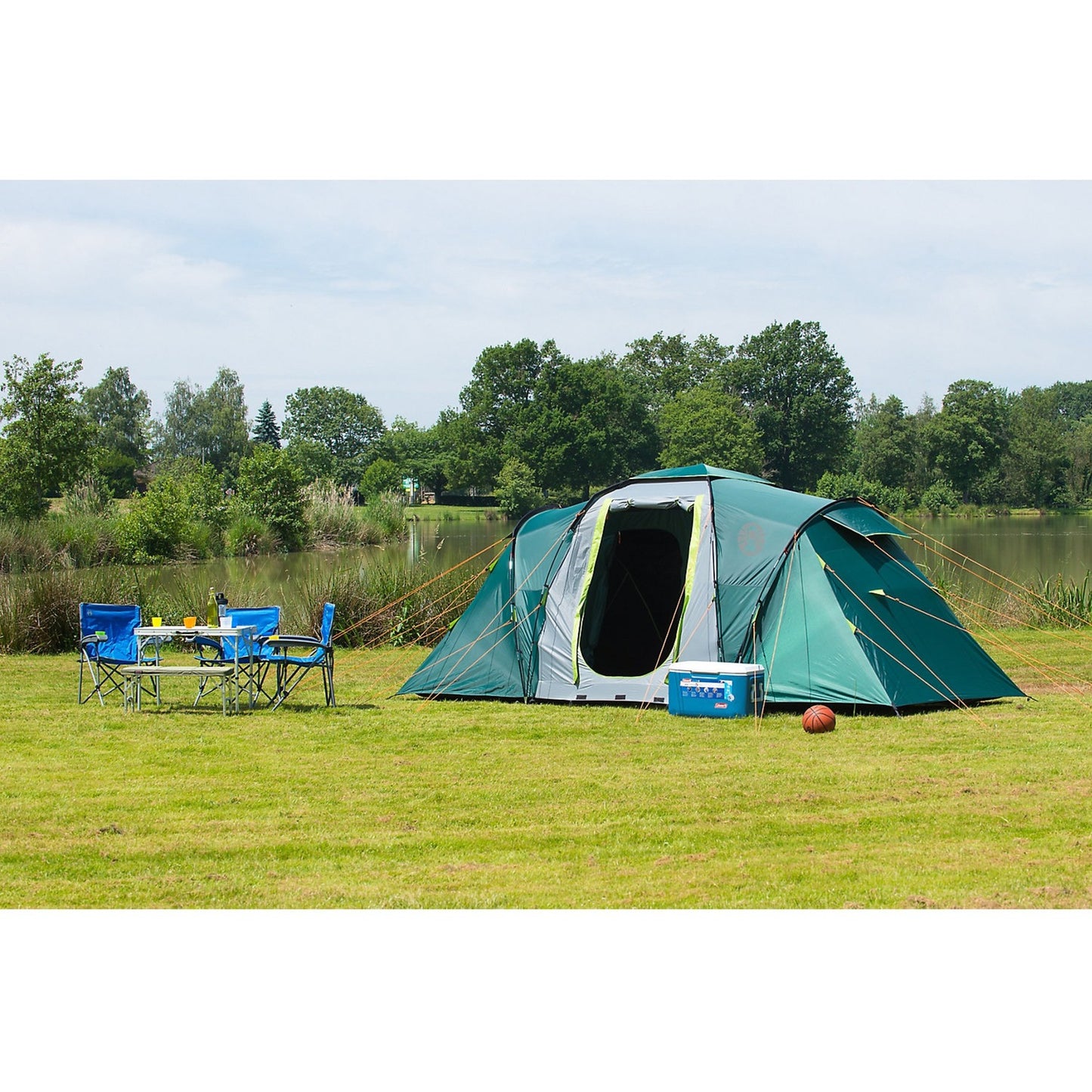 Coleman spruce falls 4 tent (donkergroen lichtgrijs)