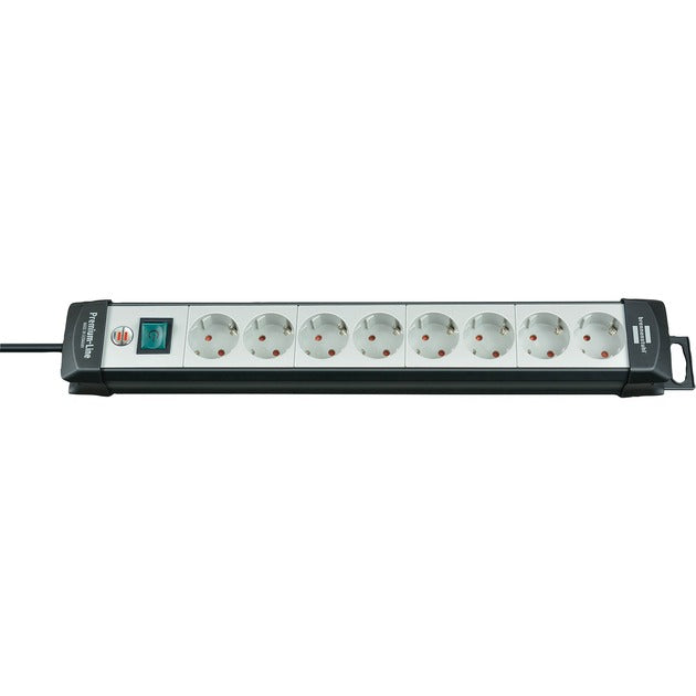 Brennenstuhl premium-line 8x stekkerdoos (zwart lichtgrijs, 1951580101, voor 8 stekkers, 5m)