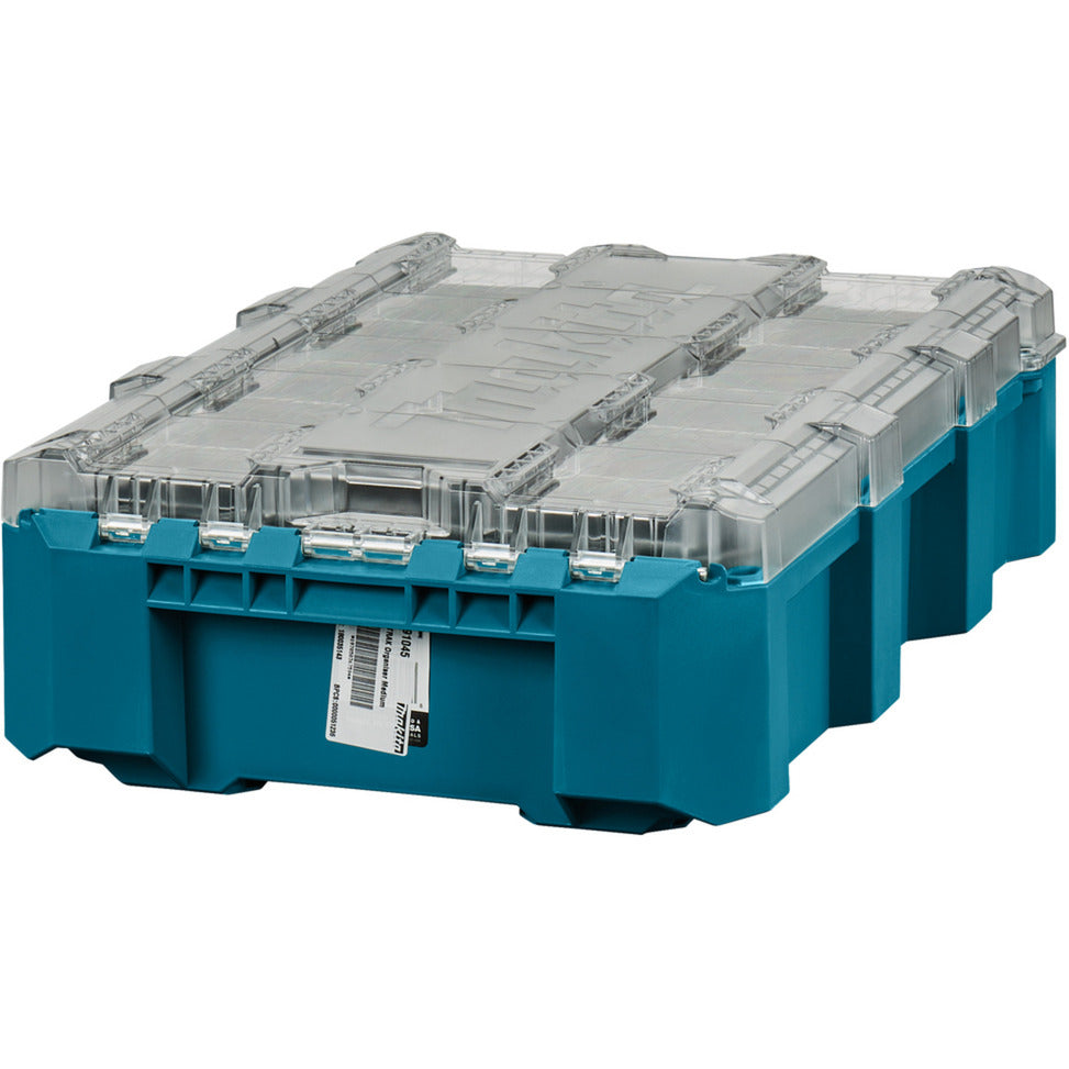 Makita maktrak organizer medium p-91045 gereedschapsbox (blauw zwart)