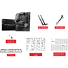 Msi b760 gaming plus wifi socket 1700 moederbord (grijs zwart, raid, 2.5gb-lan, wi-fi 6e, bt, sound, atx)