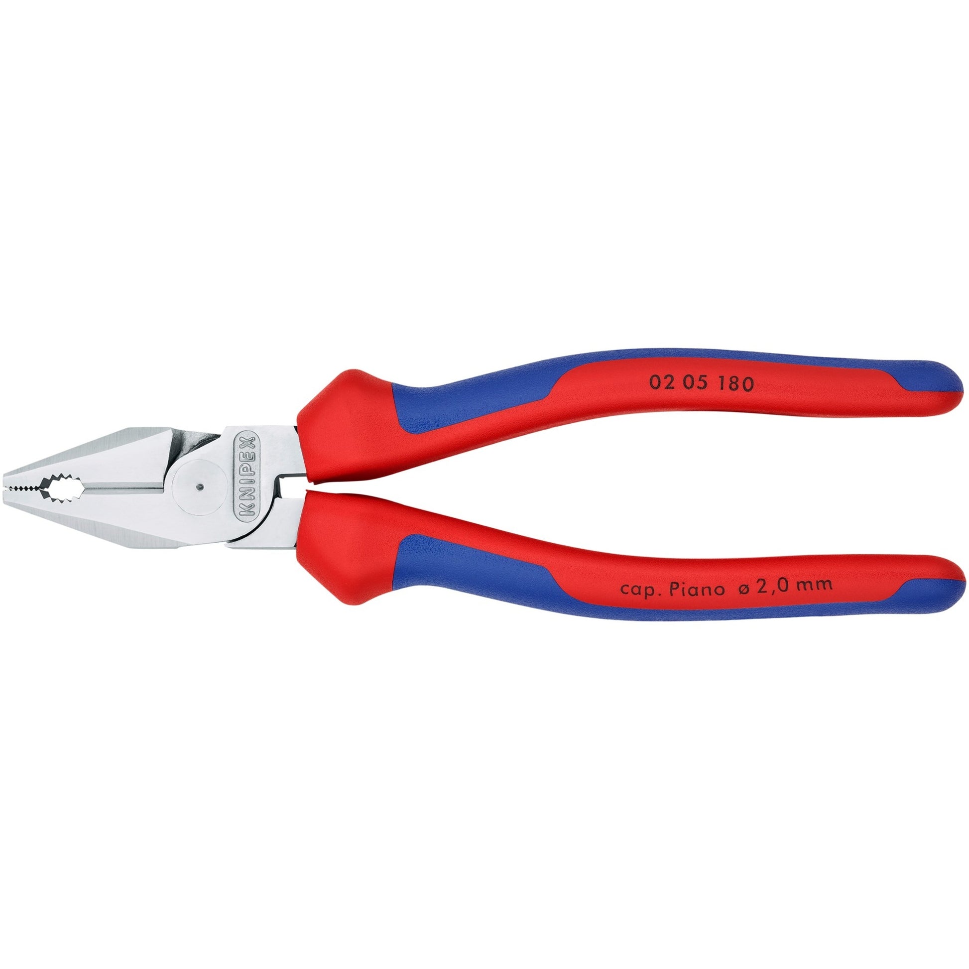 Knipex kracht-kombitang 180 mm combinatietang (rood blauw)