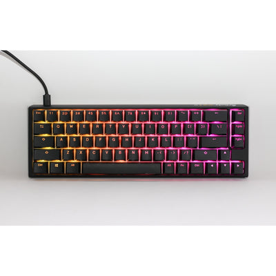 Ducky one 3 classic sf rgb mechanisch toetsenbord (zwart, us lay-out (qwerty), cherry mx brown, 65%, rgb leds, double-shot pbt, hot-swappable, quack mechanics)