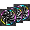 Deepcool fl12r rgb case fans (zwart, 3 stuks, 120 x 120 x 25 mm, pwm)