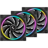 Deepcool fl12r rgb case fans (zwart, 3 stuks, 120 x 120 x 25 mm, pwm) - afbeelding 2