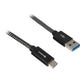 Sharkoon usb 3.2 kabel, usb-a > usb-c (zwart grijs, 0,5 meter)