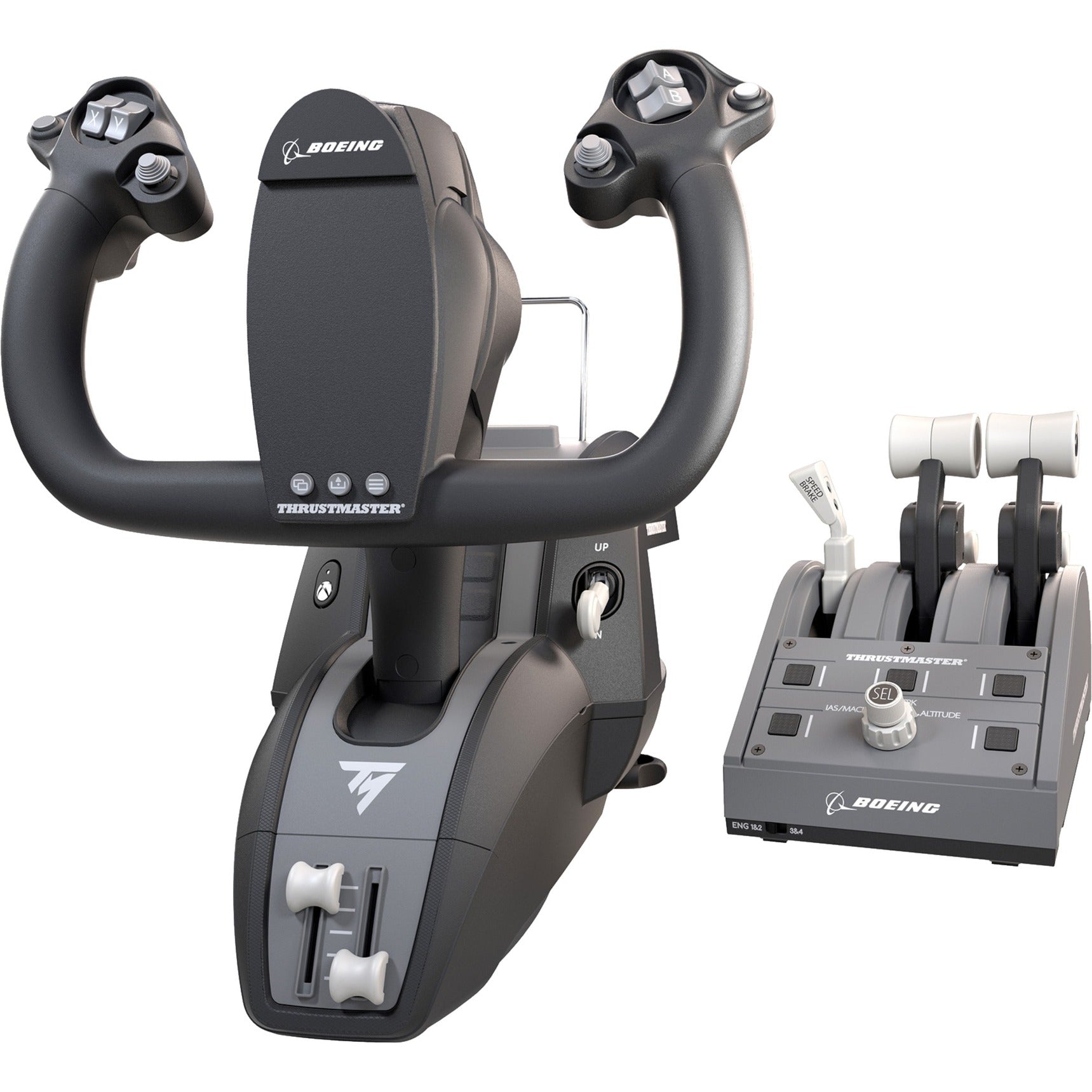 Thrustmaster tca yoke pack boeing edition gaming set (zwart grijs, pc, xbox one, xbox series x|s)