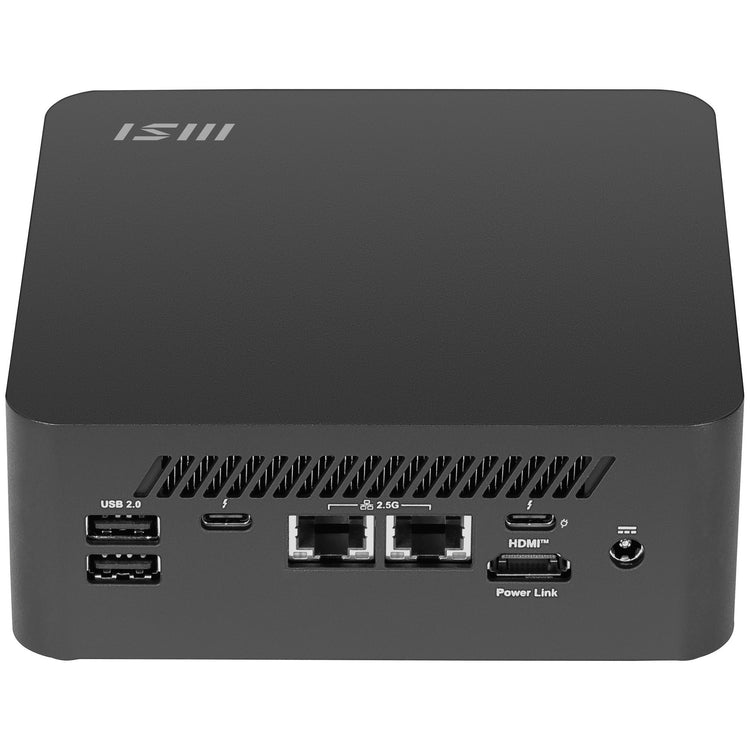 Msi cubi nuc ai+ 2mg-007eu pc-systeem (zwart | core ultra 7 258v | arc graphics 140v | 32 gb | 1 tb ssd)