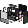Deepcool ch560 midi tower behuizing (zwart | 1x usb-a | 1x usb-c | rgb | window)