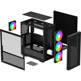 Deepcool ch560 midi tower behuizing (zwart | 1x usb-a | 1x usb-c | rgb | window) - afbeelding 13