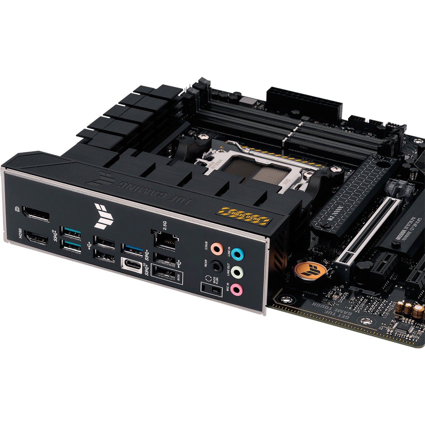Asus tuf gaming b650m-plus socket am5 moederbord (zwart, raid, 2.5 gb-lan, sound, µatx)