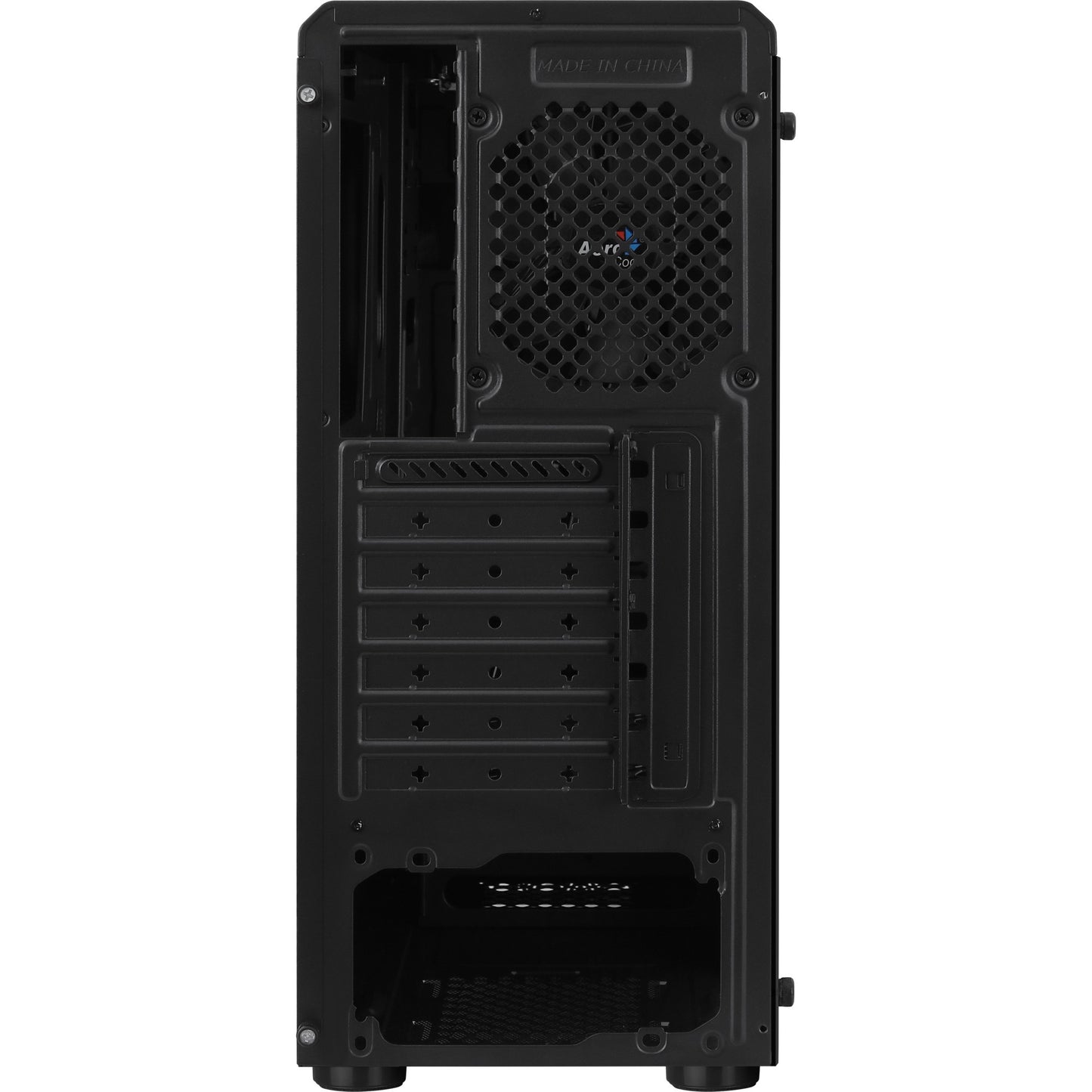 Aerocool rift midi tower behuizing (zwart | 3x usb-a | rgb | window)