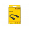 Delock high speed hdmi met ethernet - hdmi a male > hdmi a male kabel (zwart, 0,25 meter, 4k)