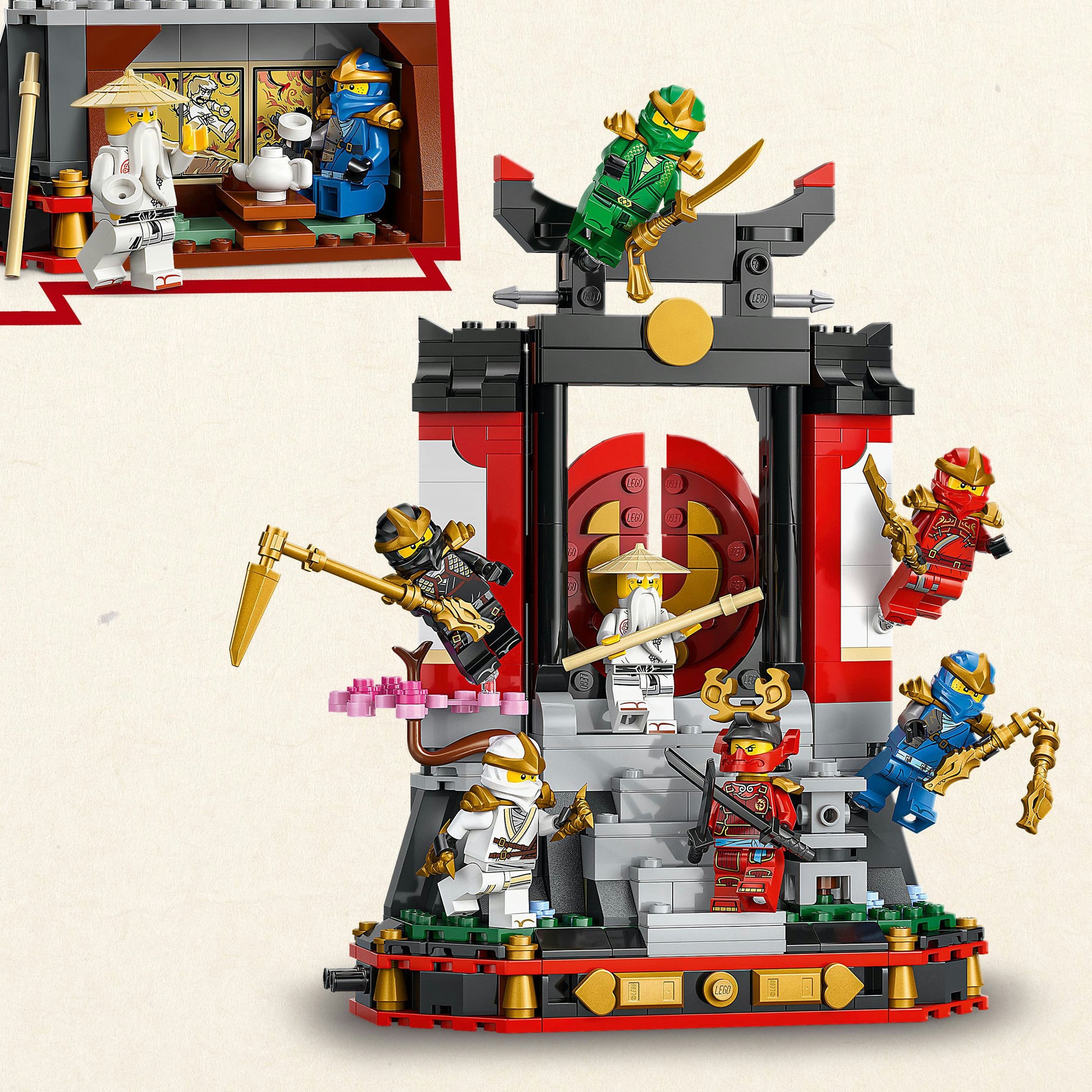 Lego ninjago 71866 15-jarig jubileum: display met ninjapersonages
