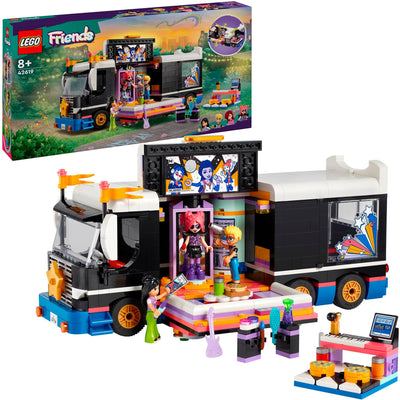 Lego friends - toerbus van popster constructiespeelgoed (42619)