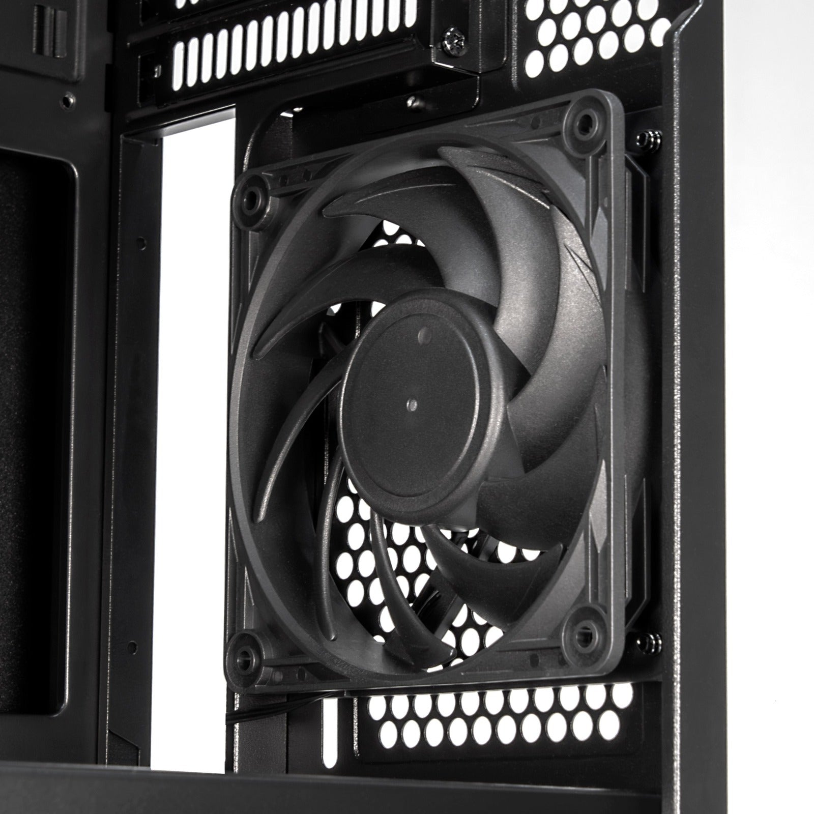 Silverstone cs382 mini tower behuizing (zwart | 2x usb-a | 1x usb-c)