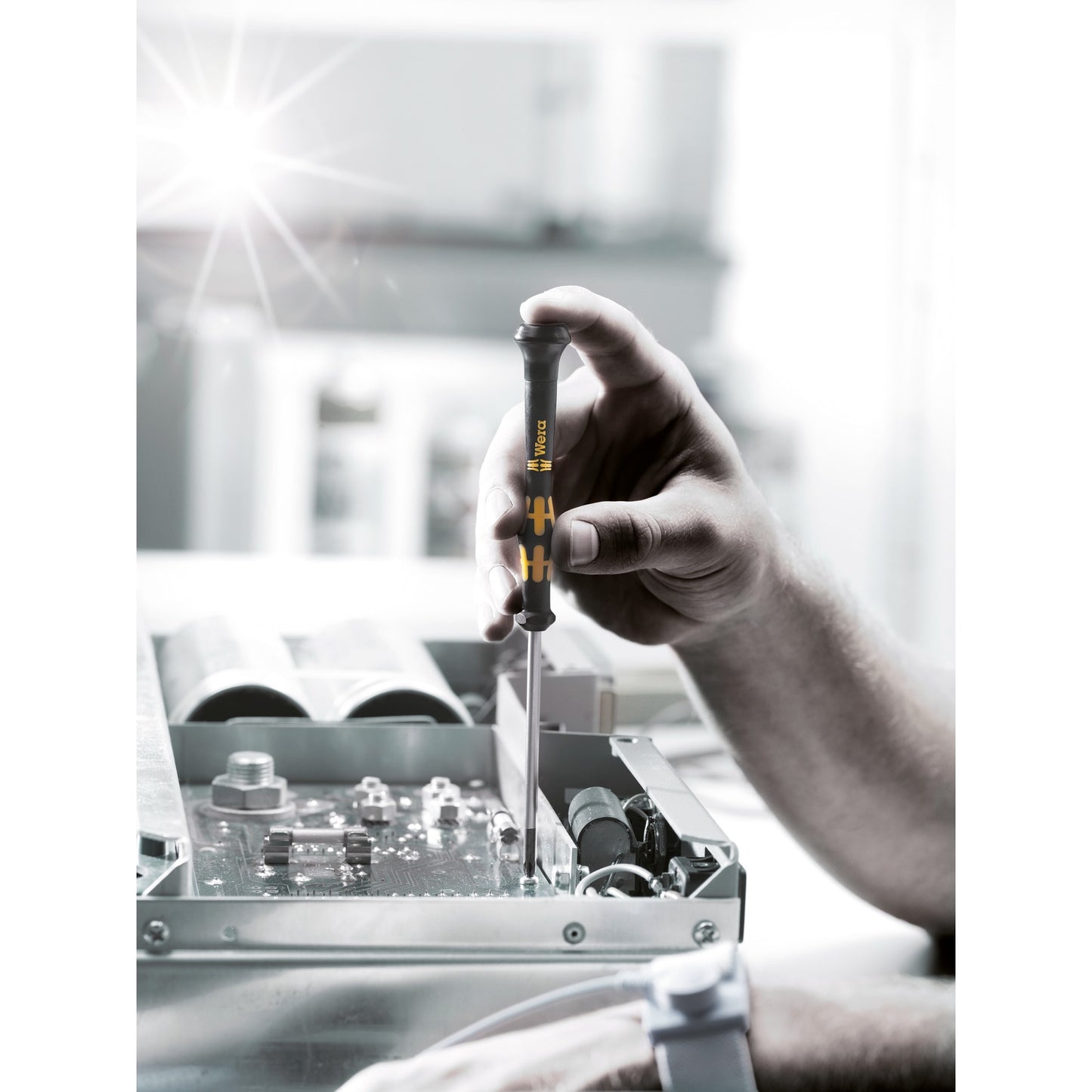 Wera 1550 6 esd schroevendraaierset esd 6-delig plat, kruiskop phillips, torx plus, microstix
