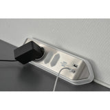 Brennenstuhl ®estilo hoekaansluitdoosstrook met usb laadfunctie 4-weg 2x beschermende contactdozen 2x euro zilver wit - afbeelding 8