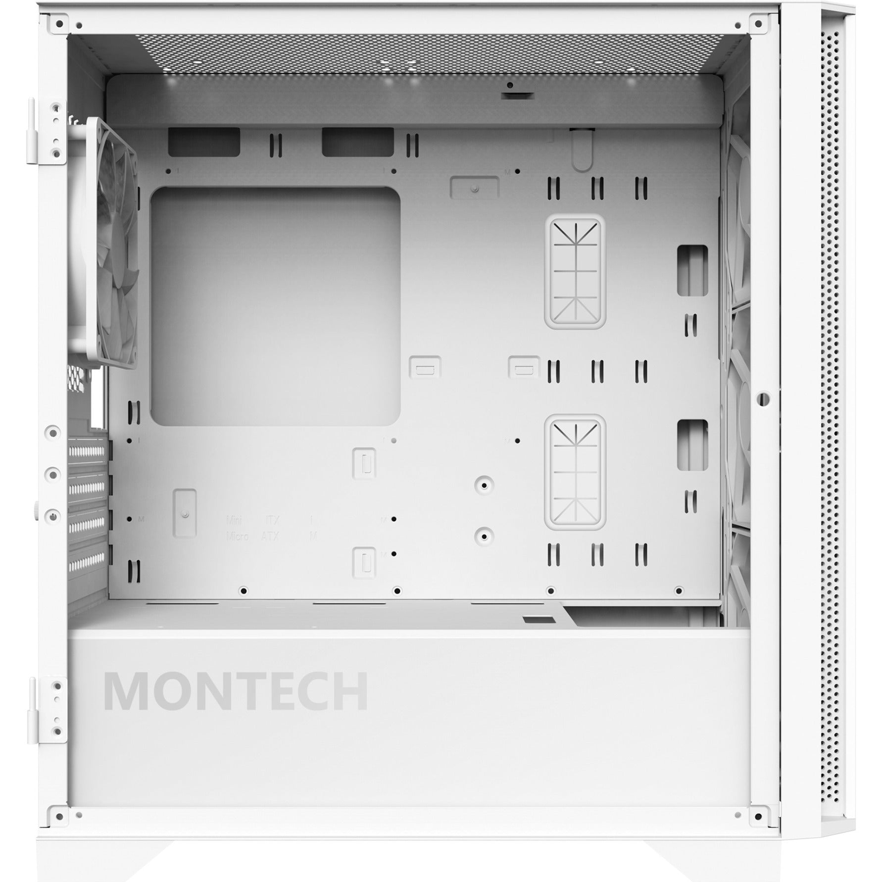 Montech air 100 argb mini tower behuizing (wit | 3x usb-a | tempered glass)