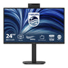 Philips 24b2n3200jh 00 23.8 monitor (zwart, vga, hdmi, displayport, usb-c, webcam, 120 hz)