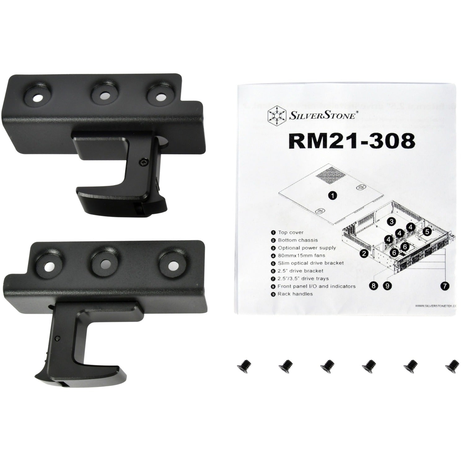 Silverstone rm21-308 rack behuizing (zwart | 1x usb-a 2.0 | 1x usb-a 3.2 (5 gbit s))