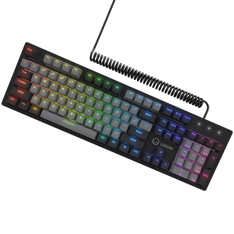 Lorgar azar 514, gaming toetsenbord (zwart, us lay-out, logar dream, rgb)