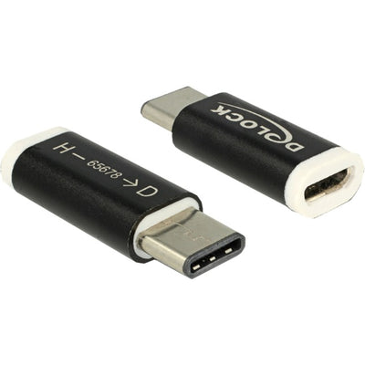 Delock usb-c 2.0 > micro-usb adapter (zwart)