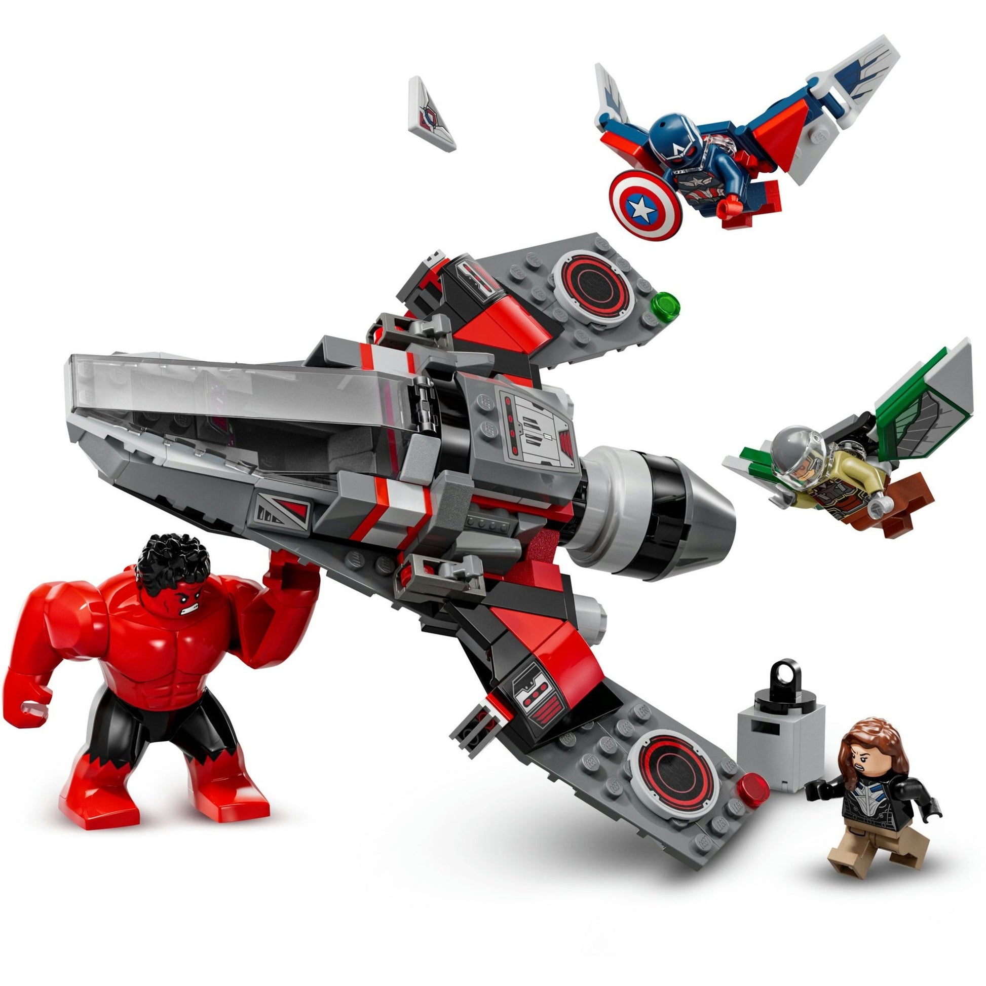 Lego marvel - captain america vs. rode hulk duel constructiespeelgoed (76292)