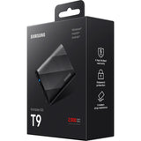 Samsung portable t9 2 tb externe ssd (zwart, mu-pg2t0b eu, usb-c 3.2 (20 gbit s)) - afbeelding 4