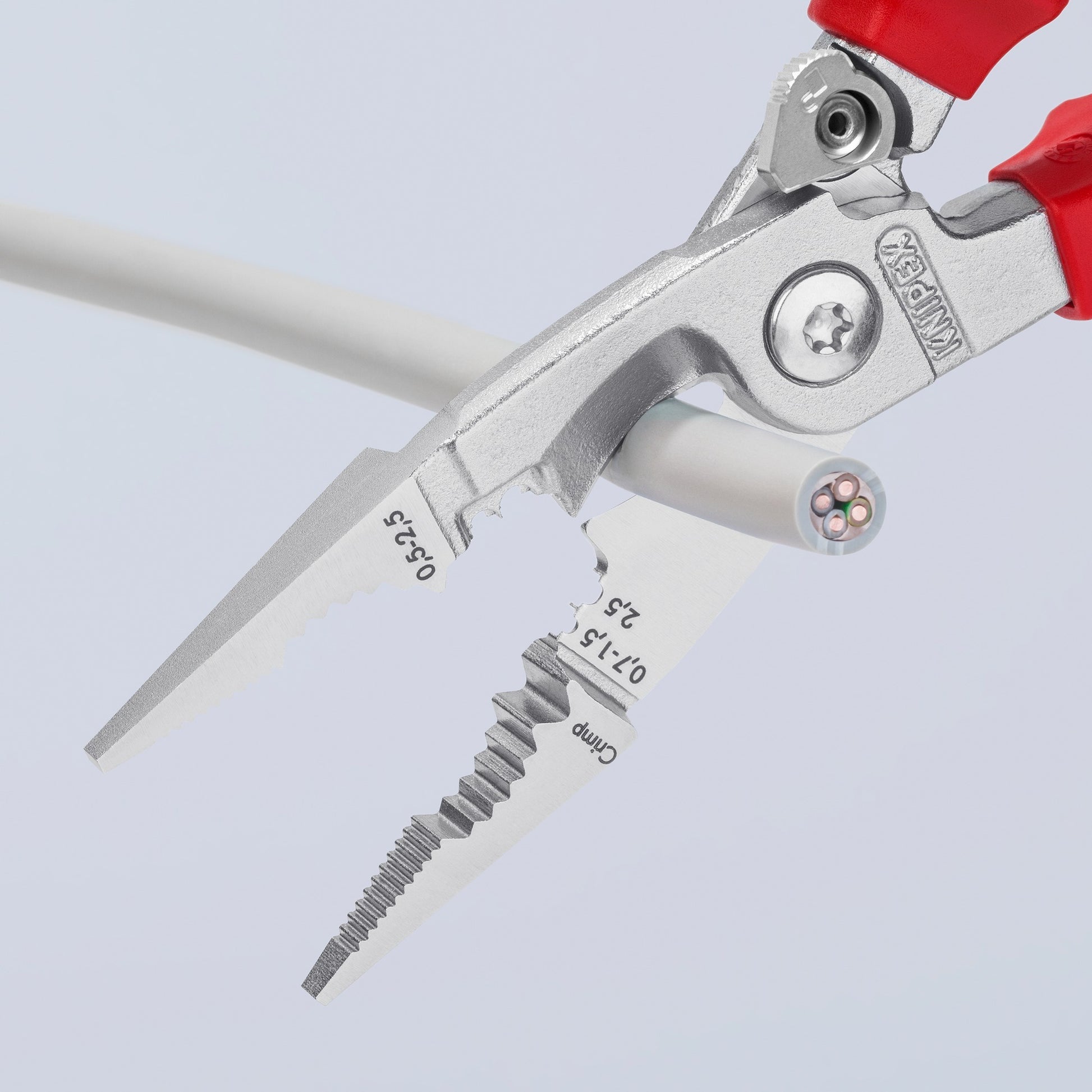 Knipex elektro installatietang 13 96 200 t (rood geel)
