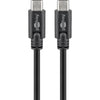 Goobay sync charge super speed usb-c kabel (zwart, 3 meter)