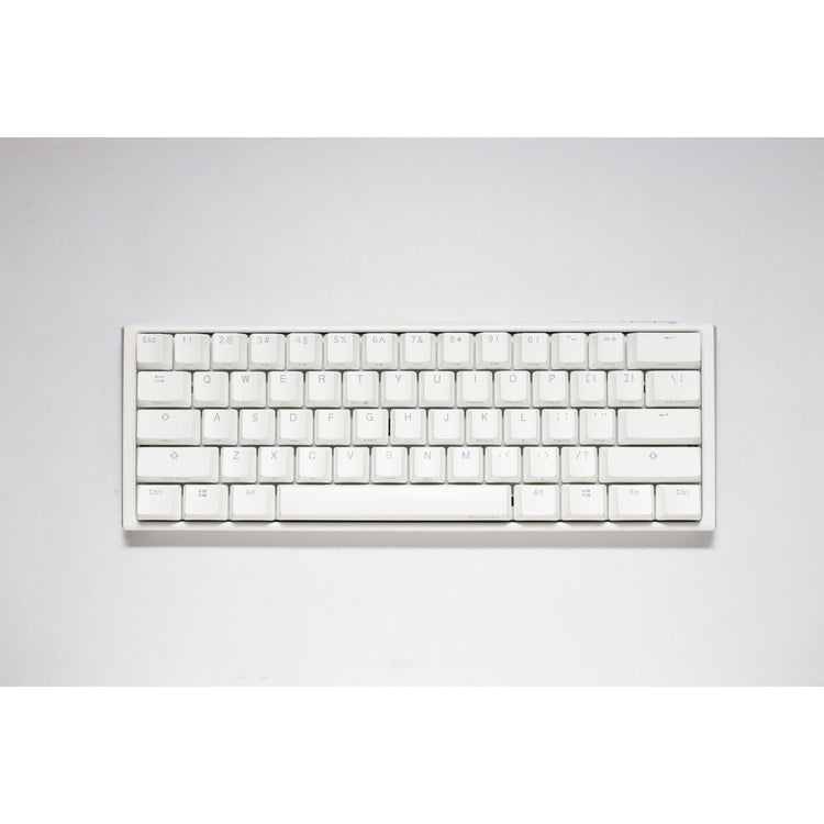 Ducky one 3 classic pure white mini rgb mechanisch toetsenbord (wit, us lay-out (qwerty), cherry mx red, 60%, rgb led, double-shot pbt, hot-swappable, quack mechanics)