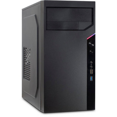 Inter-tech it-6505 reto mini tower behuizing (zwart | 2x usb-a)