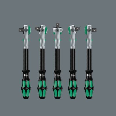 Wera 8100 sc 2 zyklop speed-ratelset, 1 2 , 37‑delig gereedschapsset (zwart groen, snelheidsratel met draaibare kop)