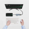 Act connectivity usb-c 4k multiport adapter voor 2 hdmi schermen, usb-a datapoort (aluminium)