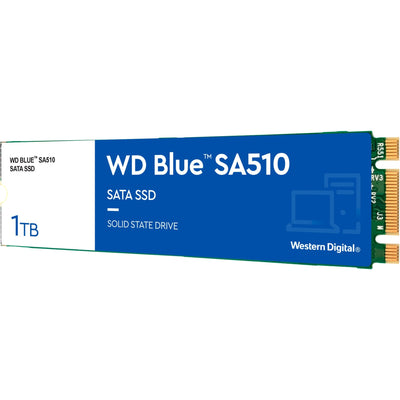 Wd blue sa510 1 tb ssd (blauw wit, s100t3b0b, m.2 2280)